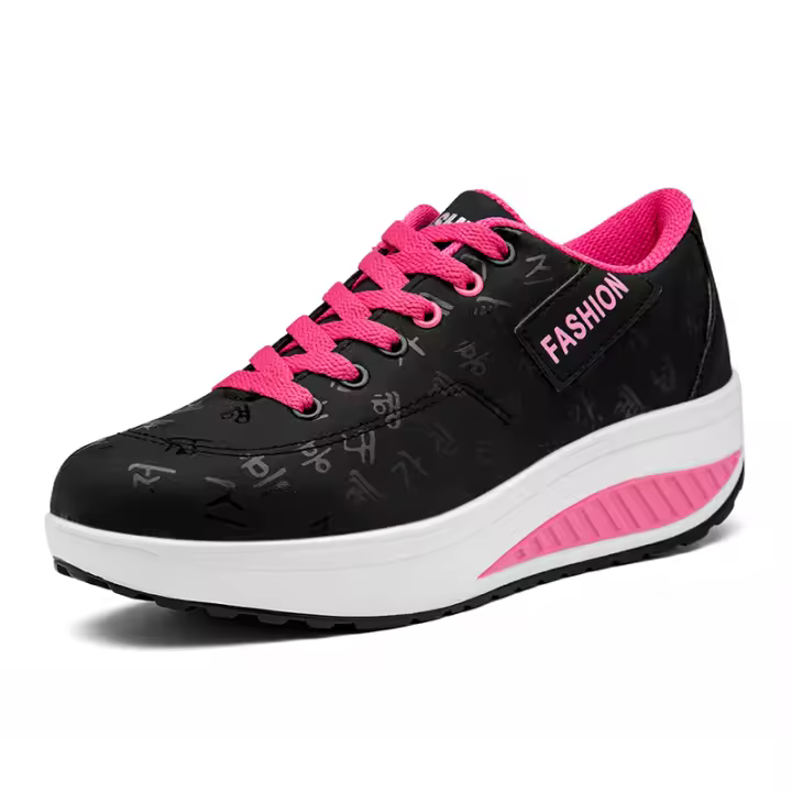 Nuevos zapatos de cuña tonificadores con plataforma para mujer, zapatos con lentejuelas, zapatos deportivos a la moda para chica, zapatos deportivos para mujer, zapatillas adelgazantes - 1