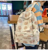 Mochila escolar de dibujos animados resistente al desgaste, impermeable, con bolsillo frontal con cremallera oculta, bolsillos laterales, sudadera con capucha de bloque de Color, doble deslizador - details 11