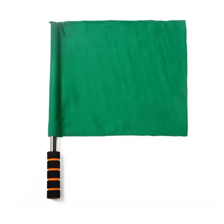 Bandera de árbitro de fútbol roja, blanca y amarilla, banderas llamativas de alta visibilidad, bandera de señal de competición ligera de 5 colores - 1