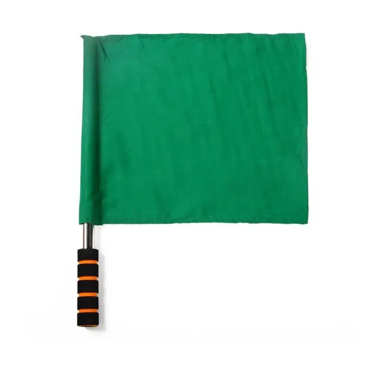 Bandera de árbitro de fútbol roja, blanca y amarilla, banderas llamativas de alta visibilidad, bandera de señal de competición ligera de 5 colores - 1