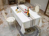 Mantel Rectangular Impermeable de algodón Lino con Borlas, Mantel Antimanchas, Impermeable, para Mesa de Comedor - details 12
