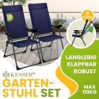 Sillas de Jardín Plegables de Aluminio con Respaldo Alto Ajustable 7 Posiciones, Apoyabrazos Transpirables, Portátiles, Silla de Camping para Jardín y Terraza - details 2