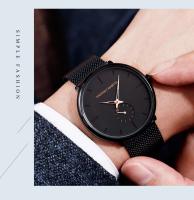 Reloj de Acero Inoxidable Impermeable de Diseño Sencillo Automático, Correa de Cuero, Marca Superior, Elegante para Hombres - details 11