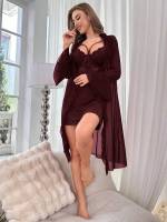 Lencería sexy para mujer, sexy, reunir pechos pequeños, tirantes de encaje, camisón de malla, traje sexual, ropa de estar - details 34