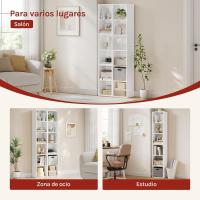 Estantería Vertical de 6 Cajones Alta de 30x24x158,5cm Blanca para Exposición, Oficina, Dormitorio y Estudio Juvenil - details 7