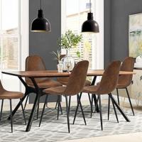 silla de comedor de cuero imitación