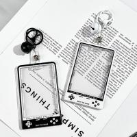Portatarjetas Kpop para niños, Protector de tarjetas de estudiante de moda coreana, transparente con cadena, soporte para sesión fotográfica, 1 Uds. - details 10