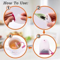 Infusor de silicona con forma de bolsa, colador de té, difusor de filtro de hojas, accesorios de cocina, accesorios de tetera, Color aleatorio, PC - details 6