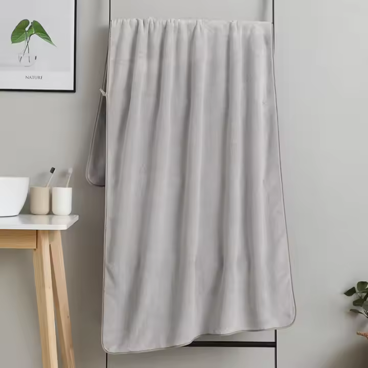 Toallas de secado rápido: el juego de estas toallas superabsorbentes es grueso y vigoroso. Estas toallas de baño de lujo secan tu cuerpo rápidamente debido a su material de algodón puro hilado en anillo. Estas toallas jumbo tienen la gran calidad de abso - 1