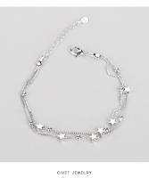 Pulsera de Estrella de Doble Capa Plateada Diseño Ins para Mujeres Estilo Coreano de Verano - details 9