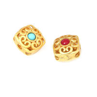 Pulseras de Abalorios Nepaleses Vintage 5PCS Matte Dorado Accesorios de Alta Calidad Rosediy - details 16