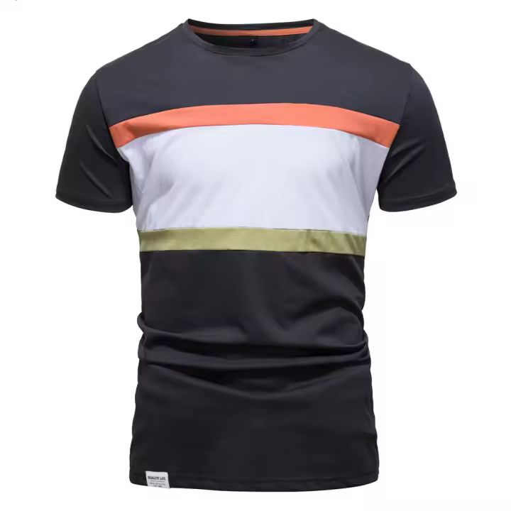 Novedad de verano, camiseta holgada de manga corta de puro algodón con cuello redondo para hombre, camiseta informal y cómoda para hombre - 1