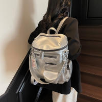 Nueva Mochila Con Cremallera Multibolsillo Para Estudiantes Universitarios, Mochila Escolar De Nicho, Mochila Locomotora De Tendencia Para Mujeres - details 2