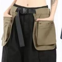 Bolsa de herramientas, riñonera multifuncional, delantal ajustable negro, riñonera portátil de gran capacidad para montañismo - details 3