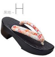 sh tradicional, zuecos Geta de madera, chanclas, sandalias al aire libre, anime japonés oriental floral, cosplay, paulownia mujer - details 14