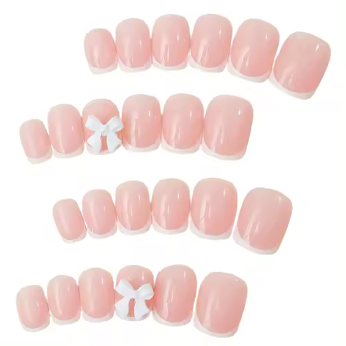 24 Uds., salón de belleza Artificial de larga duración, manicura artística, uñas elegantes y a presión para mujeres - 1