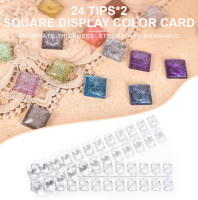 Tarjeta de Colores para Uñas KADS Mini Herramienta de Arte de Uñas Plástico 24 Punta*2 Bloque Pequeño Display de Color para Salones de Uñas - details 0