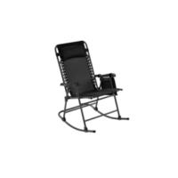 Columpio con dosel, balancín de jardín exterior de 3 plazas con cojín extraíble y toldo ajustable en ángulo, impermeable, carga máxima 250 kg, negro. - details 7