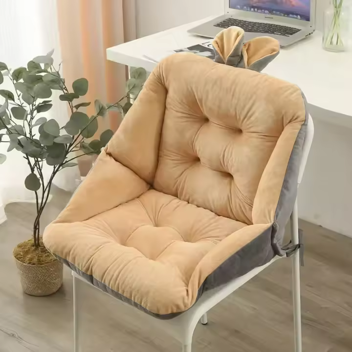 Cojín Universal para silla de oficina, cojín grueso para las cuatro estaciones, respaldo de una pieza para invierno, 1 unidad - 1