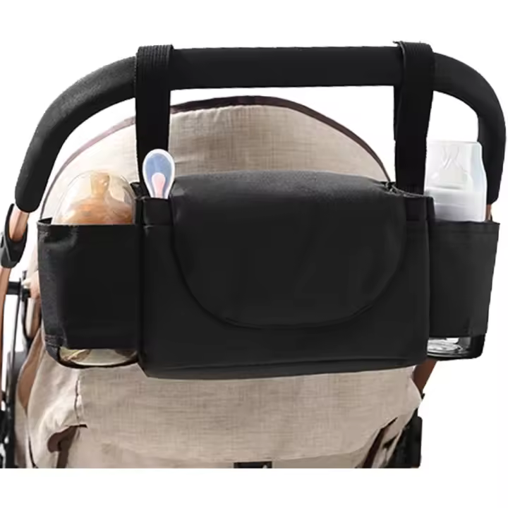 Organizador para cochecito de bebé, bolsa organizadora para cochecito con soporte aislado para bebé, correa para el hombro, a - 1