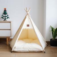 Caseta para mascotas con cojín grueso, tienda de campaña tipo tipi para gatos, lavable, cojín grueso, cama para perros, colchón suave, tienda de campaña plegable para mascotas, uso en interiores. - details 8