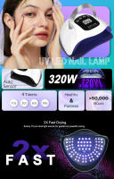 SUN X19 MAX-secador de uñas UV profesional, lámpara de esmalte de Gel de secado rápido, 72 cuentas, 320W - details 1
