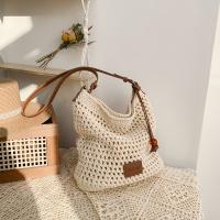 Bolso bandolera informal para mujer - Bolso de poliéster blanco de gran capacidad con correa larga fija y cierre magnético, versátil para uso diario y viajes, lavable a mano, bolso bandolera, accesorio minimalista, construcción duradera, diseño tejido tex - details 9