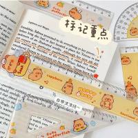 Juego de reglas de dibujos animados Kawaii de capibara de anime 2024, juego de transportador triangular de papelería para estudiantes con dibujos animados, regalos para niños - details 6
