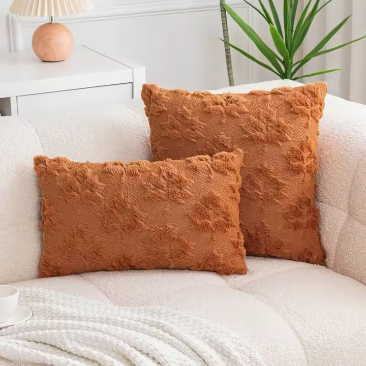 Cojín de Nube Bordado de Hoja de Arce Color Sólido Ideal para Decoración de Ambiente de Fiesta de Navidad - 1