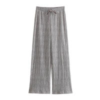 - Conjunto de tres piezas de chaleco de punto informal, top + pantalones largos rectos con cordón delgado para mujer, moda de verano - details 5
