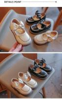 Zapatos pequeños de cuero para niña, zapatillas planas con lazo, de princesa, cómodas, para caminar, para primavera, 2024 - details 2