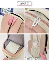 Mochila escolar Harajuku Original para estudiantes, Color contrastante, dulce y versátil de gran capacidad para hombres - details 4