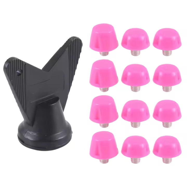 Tacos de repuesto para zapatos de fútbol, tachuelas antideslizantes, color rosa, 12 piezas, M5, 7mm, 10mm - 1