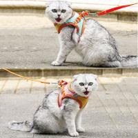 Arnés de chaleco transpirable ajustable para exteriores, correa para perro, accesorios para gatos, chaleco para mascotas, arnés para gato, Collar para gato - details 3