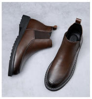 Botas Chelsea de cuero de vaca de gama alta botas de otoño e invierno de cuero genuino botas cortas británicas puntiagudas - details 20