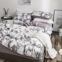 Juego de Ropa de Cama de Mármol Cubierta de Edredón Suave para Cama Doble Tamaño Rey - details 5