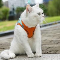 Correa reflectante para el pecho para mascotas, chaleco con arnés para gato transpirable antiescape, cuerda de tracción ajustable sin tirones para perros, animales pequeños - details 11