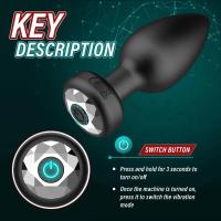 Vibrador Anal de 10 velocidades con Control remoto, tapón Anal, masaje de próstata, masturbador femenino, Juguetes sexuales para adultos para mujeres, hombres y Gay - details 3