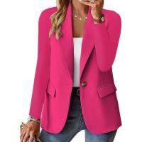 Blazer de primavera para mujer, Blazer elegante de oficina, otoño informal, blanco y negro, manga larga, bolsillo, corte ajustado, nuevo estilo, Blazer para mujer - details 8