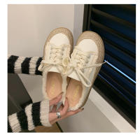 Golpéalo bien y úsalo ~ Corea del Sur INS bolsa cabeza media zapatillas mujer verano desgaste nueva plataforma zapatos de lona perezoso casual zapatillas frescas - details 8