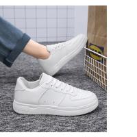Zapatos De Cuero Para Hombre Negros Clásicos Planos Deportivos Con Cordones Zapatillas De Skateboarding Blancas Casual Para Caminar Y Correr - details 7