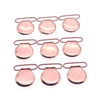 Abrazadera de Chupete Redonda en Oro Rosa para Bebé con Inserto de Plástico para Cinta de 25mm Estilo Sólido Producto Seguro para Niños y Niñas de 4 Meses y Mas - details 2