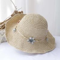 Sombrero de paja hecho a mano estilo cubo de moda sun ral sombrero de ganchillo de sol Multicolor para playa, viajes y vacaciones - details 0