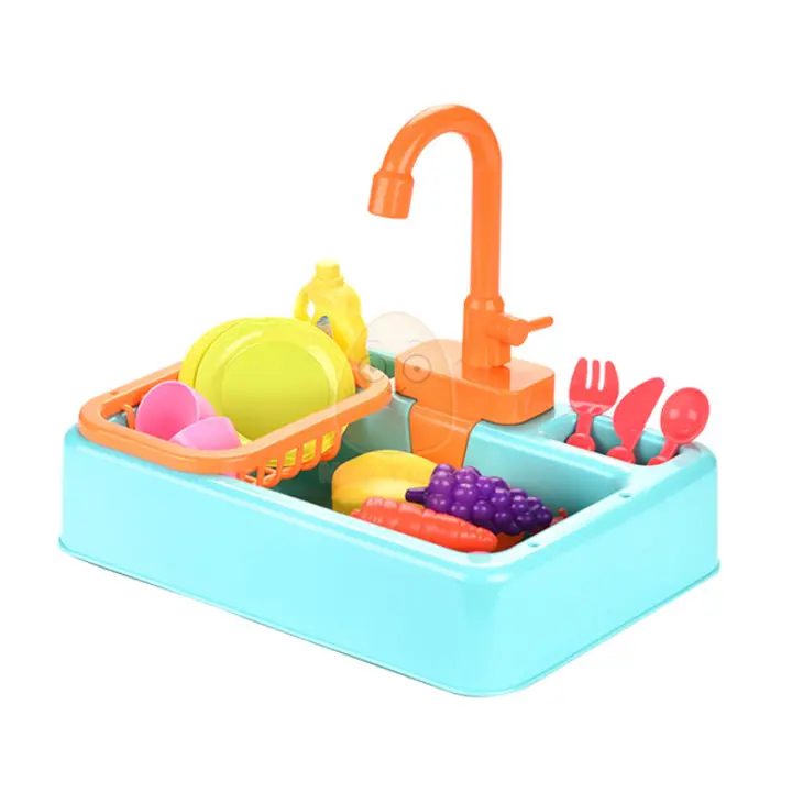 Juguete de cocina de plástico para niños, juego de fregadero de simulación, Kit de tareas domésticas, juguetes educativos tempranos - 1
