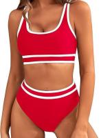 Traje de baño sexy de color sólido, bikini de mujer, bikini transfronterizo, traje de baño dividido. - details 2