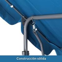 balancin columpio para dos personas columpio doble mecedor con toldo parasol azul
