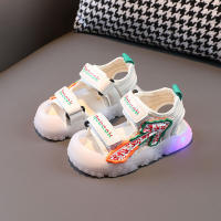 Zapatos de playa anti-retroceso tipo baotou para niños y niñas, zapatos para niños pequeños con suela blanda intermitente para niños - details 16