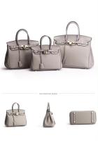 Bolso de mano de cuero genuino con patrón de lichi para mujer, Bolso grande de un hombro, capa superior, nuevo - detalles 14