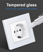 SRAN-enchufe eléctrico de pared para mejora del hogar, Panel de cristal templado, 16A, para UE y España - details 2
