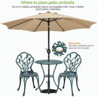 Conjunto de Mesa y Sillas Exterior Juego de Muebles de Aluminio para Jardín Balcón Terraza Blanco,44x44x85,5cm - details 25